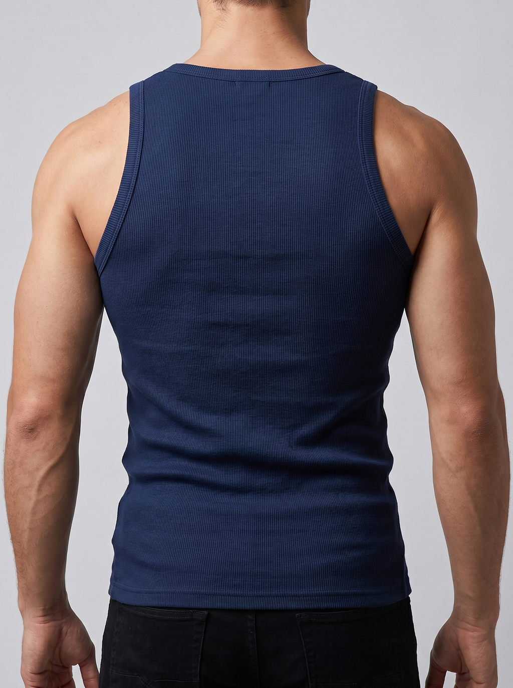 Camiseta de tirantes CORE-T Azul Marino, vista de espalda