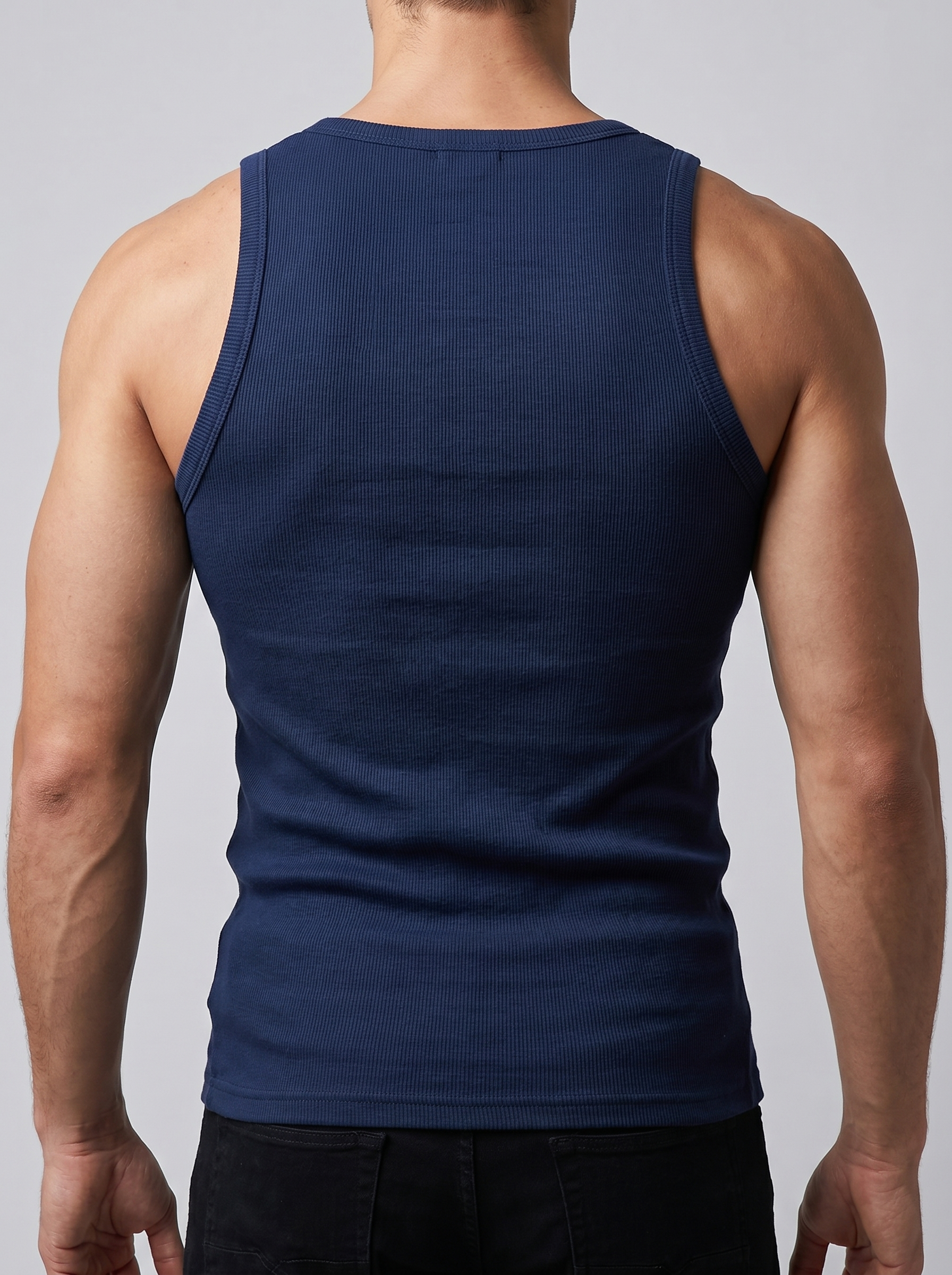 Camiseta de tirantes CORE-T Azul Marino, vista de espalda